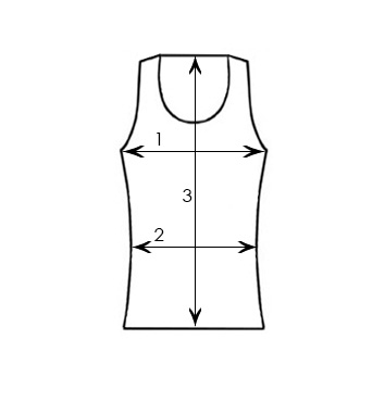 Size chart - Woman´s sleeveless T-shirt?
