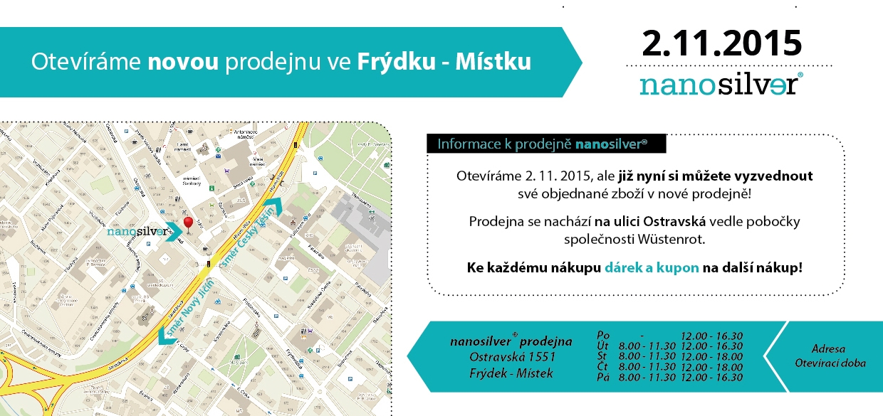 nová prodejna nanosilver ve Frýdku-Místku